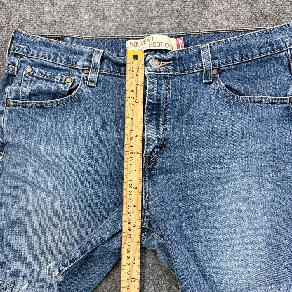 Vtg Levis Nouveau 515 Cut off Shorts Womens‎ 14M Blue Denim Shortie Frayed Hem